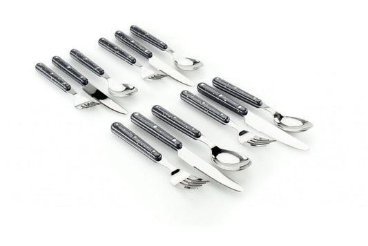 Pioneer 4 Person Cutlery Set - Black