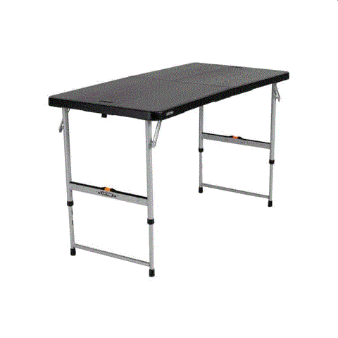 LIFETIME 4- FOOT  FOLD-IN-HALF ADJUSTABLE TABLE (LIGHT COMMERCIAL)