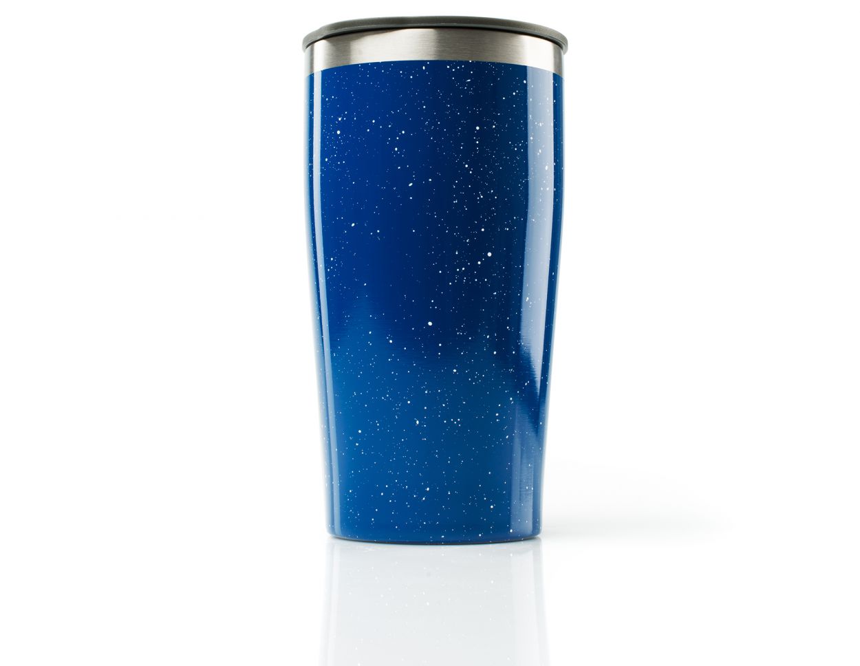 Glacier Stainless 16 Fl. Oz. Vacuum Tumbler- Blue Speck