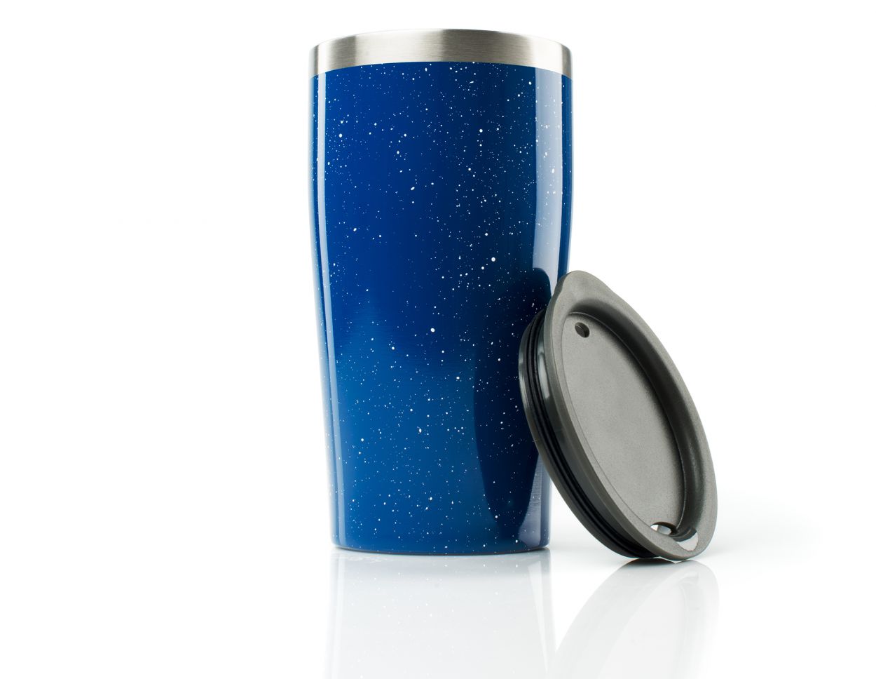 Glacier Stainless 16 Fl. Oz. Vacuum Tumbler- Blue Speck