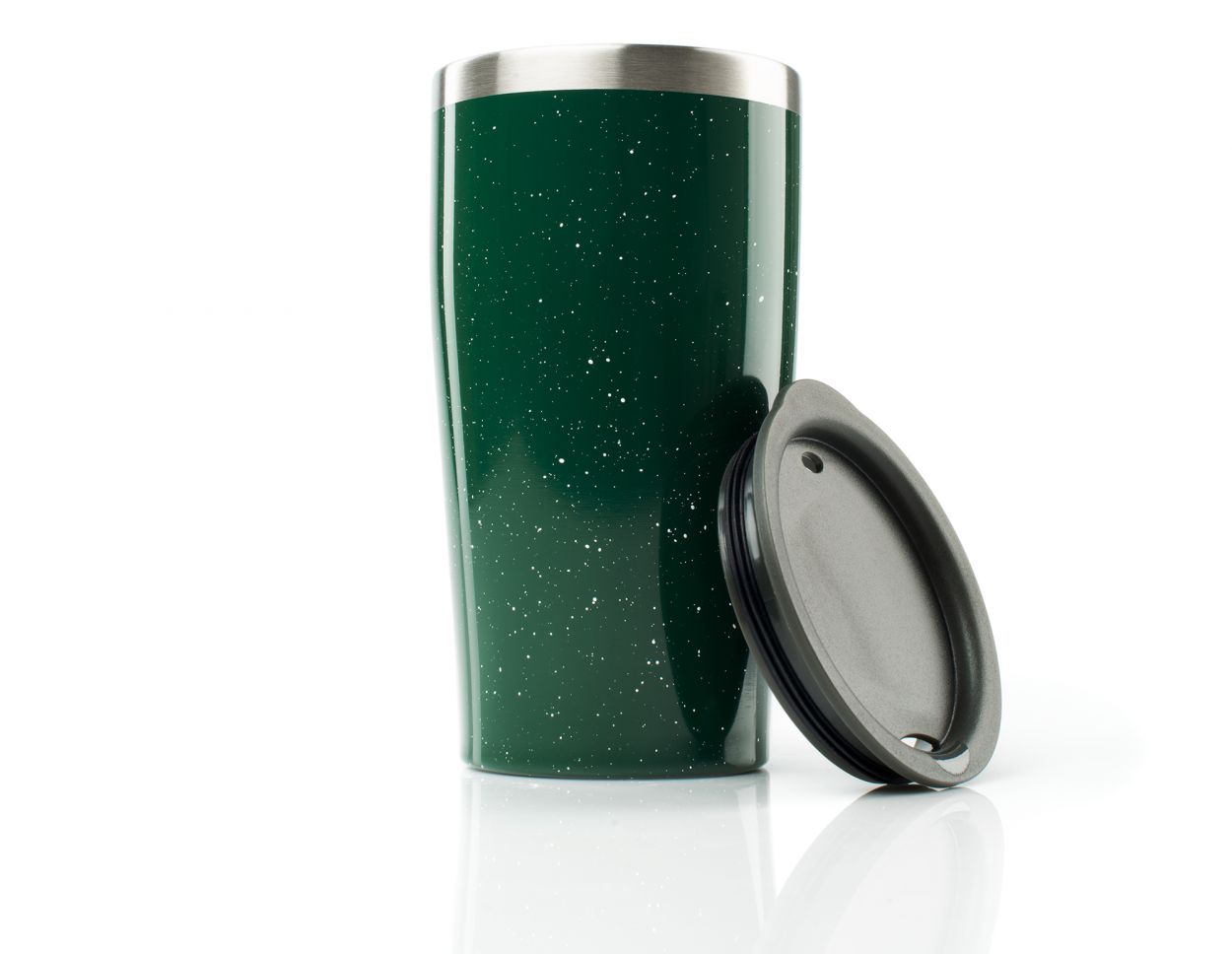 Glacier Stainless 16 Fl. Oz. Vacuum Tumbler- Green Spec