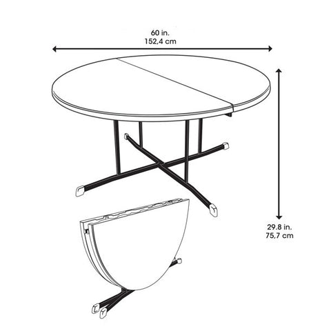 Lifetime Granite 60 Inch Folding Round Table 25402