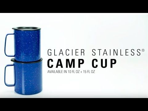 Glacier Stainless 10 Fl. Oz. Camp Cup- Blue Speckle